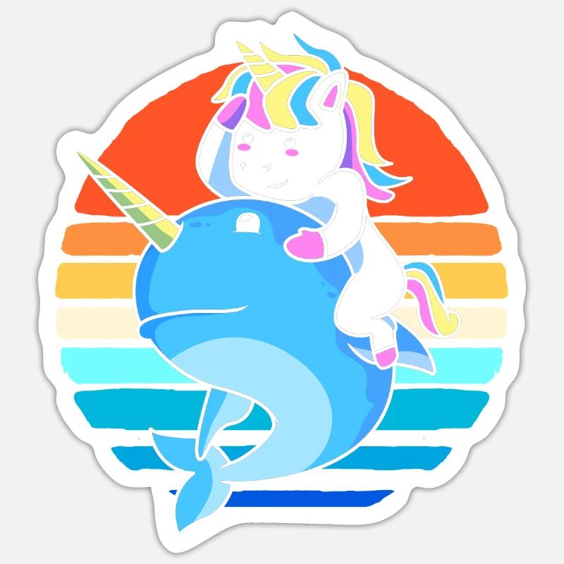 Narwhal - Sticker size S (10 x 10 cm) - white matte