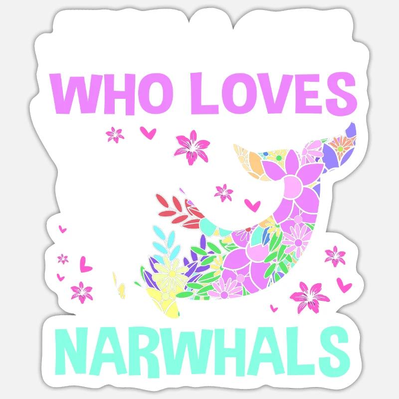 Narwal Sticker Größe S (10 x 10 cm)