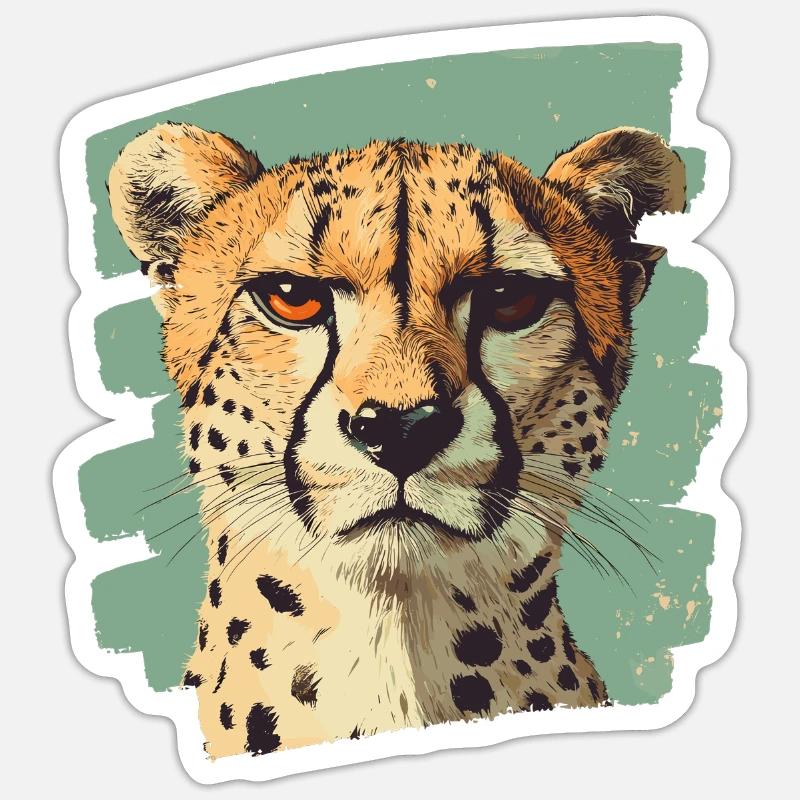 Guépard Sticker taille S (10 x 10 cm)