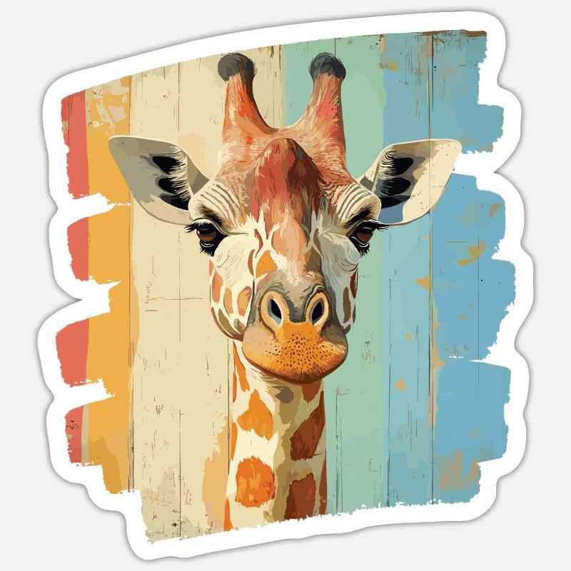Giraffe - Sticker size S (10 x 10 cm) - white matte