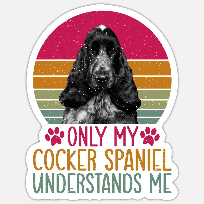 Cocker Spaniel Gifts - Sticker size S (10 x 10 cm) - white matte