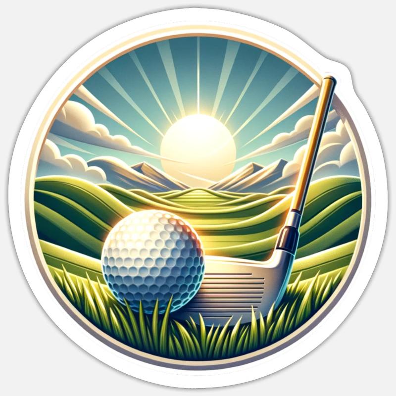 Golf - Sticker Größe S (10 x 10 cm) - Mattweiß