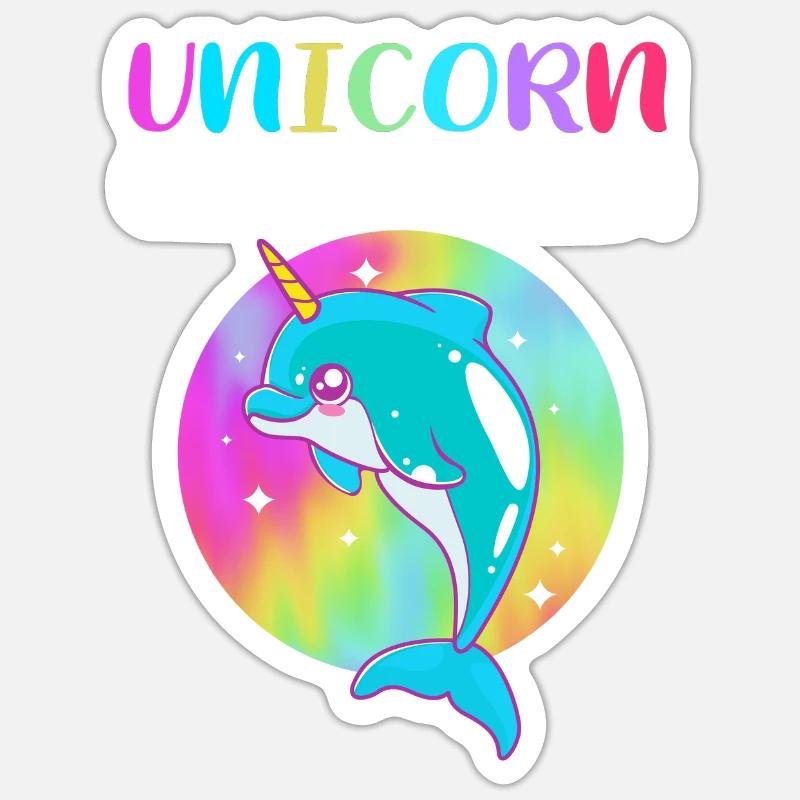 Narval - Sticker taille S (10 x 10 cm) - blanc mat