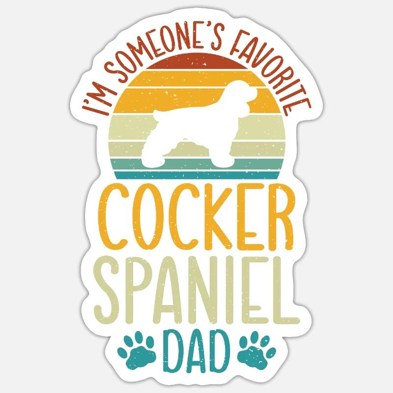 Cocker Spaniel Gifts - Sticker size S (10 x 10 cm) - white matte