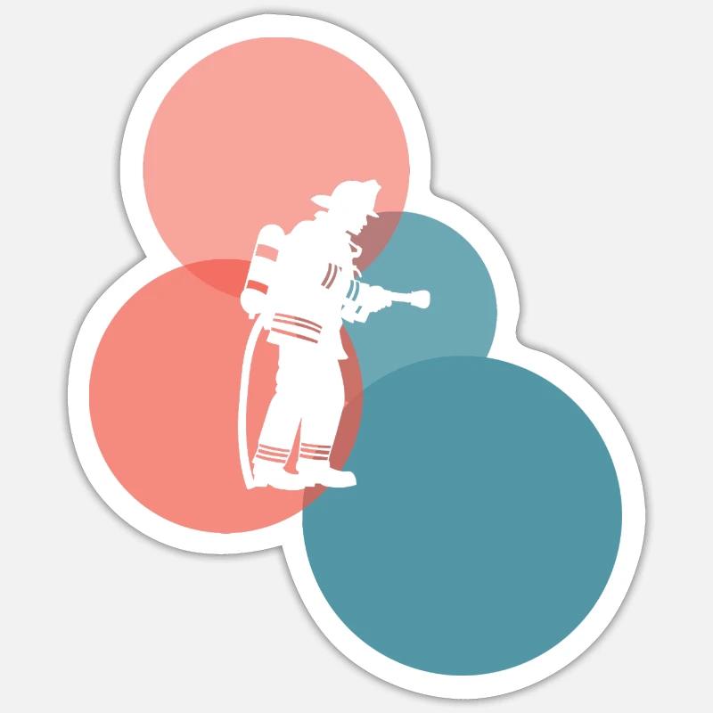 Firefighter Fire Brigade - Sticker size S (10 x 10 cm) - white matte