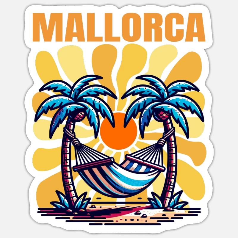 Majorca - Sticker size S (10 x 10 cm) - white matte