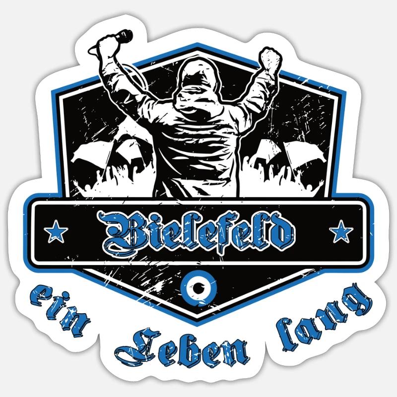 Bielefeld ein Leben Lang No II - Sticker Größe S (10 x 10 cm) - Mattweiß