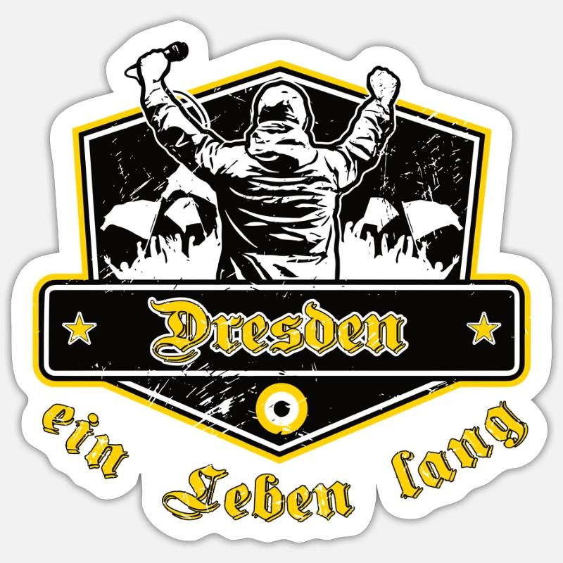 Dresden ein Leben Lang No II Sticker Größe S (10 x 10 cm)