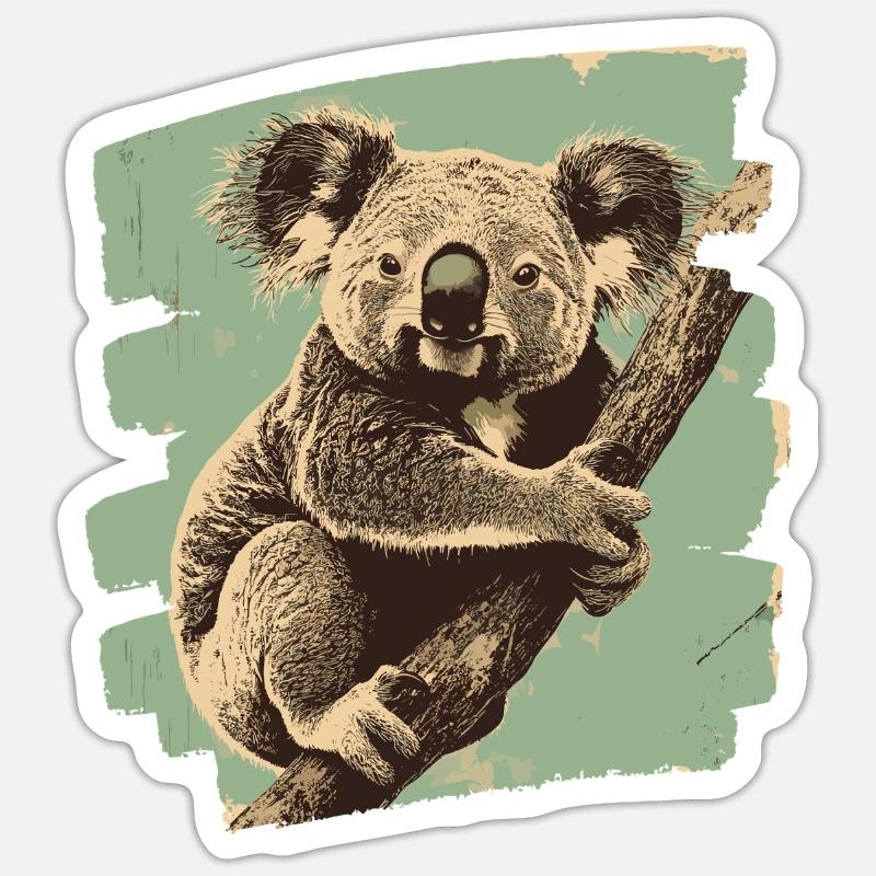 Koala Bear - Sticker size S (10 x 10 cm) - white matte