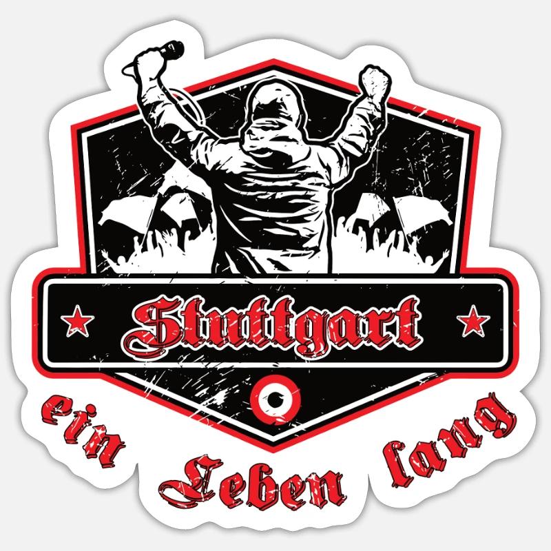 Stuttgart ein Leben Lang No II Sticker Größe S (10 x 10 cm)