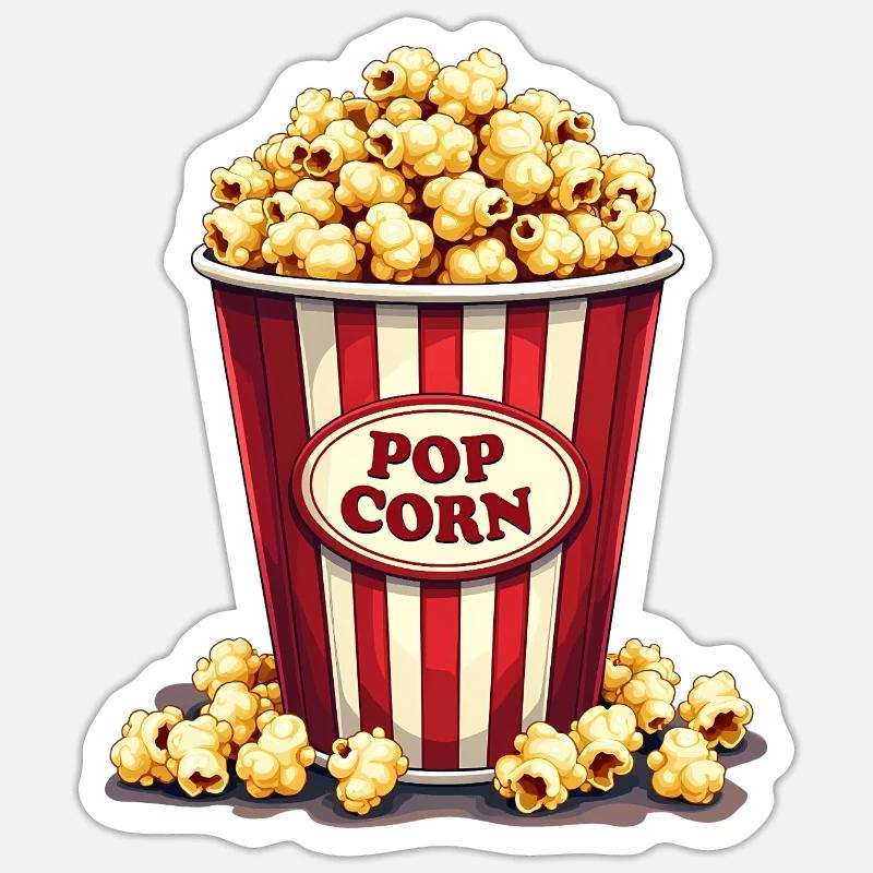 Maïs soufflé - Carnaval Fun Sticker taille S (10 x 10 cm)