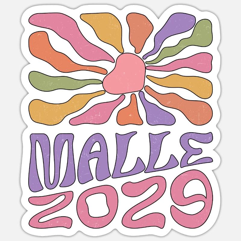 Malle 2029 - Sticker taille S (10 x 10 cm) - blanc mat