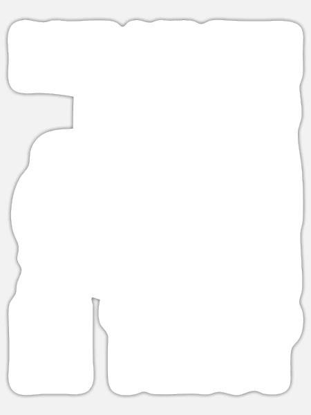 Gebrochener Oberschenkelknochen Gebrochenes Bein - Sticker Größe S (10 x 10 cm) - Mattweiß