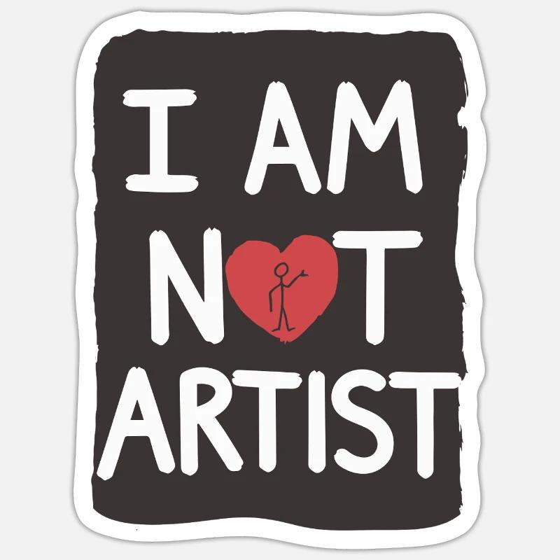 KUNST-STATEMENT - Sticker Größe S (10 x 10 cm) - Mattweiß