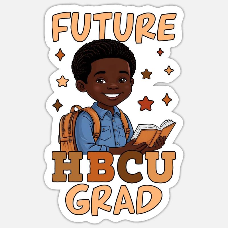 Futur grade HBCU - Sticker taille S (10 x 10 cm) - blanc mat