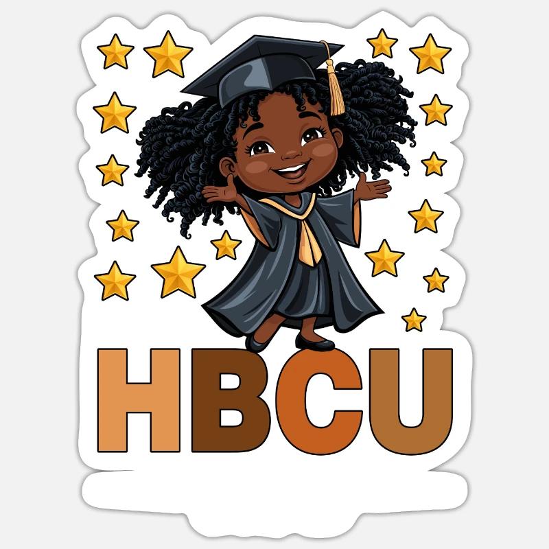 Futur grade HBCU - Sticker taille S (10 x 10 cm) - blanc mat