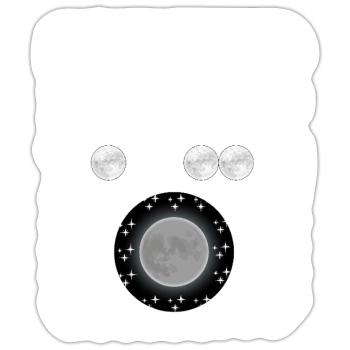 T-Shirt Ich habe meine Reise zum Mond 2025 überlebt - Sticker Größe S (10 x 10 cm) - Mattweiß - Vorne