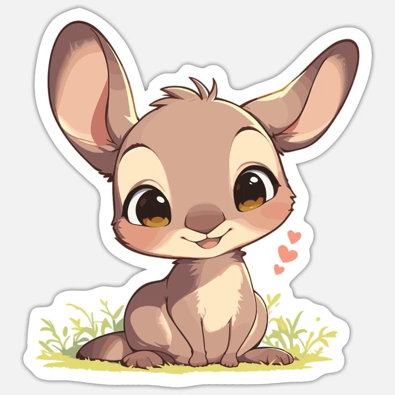 Kangaroos Kangaroo - Sticker size S (10 x 10 cm) - white matte