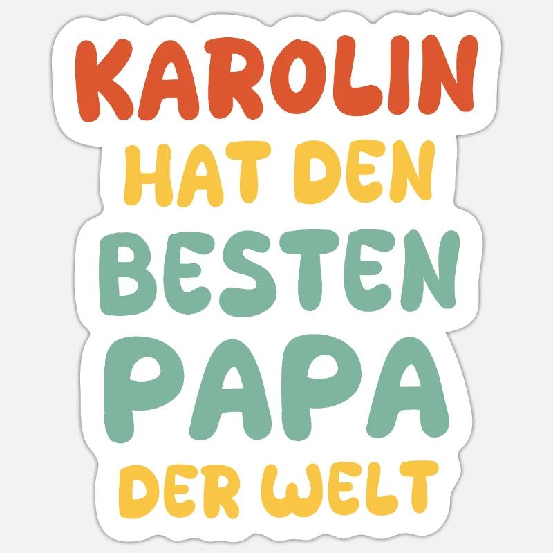 Gift for Karolin - Sticker size S (10 x 10 cm) - white matte
