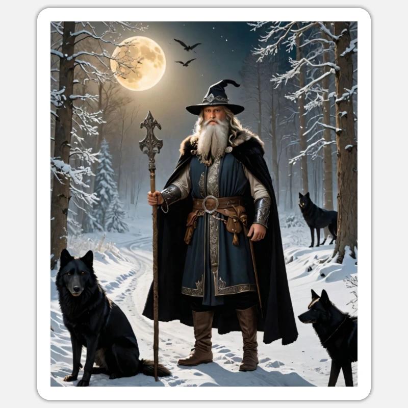 Wizard - Sticker size S (10 x 10 cm) - white matte