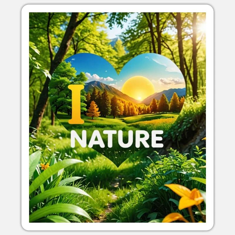 Nature - Sticker Größe S (10 x 10 cm) - Mattweiß
