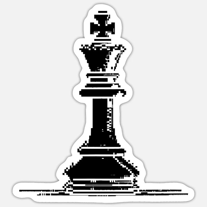 Chess piece pixel graphic Sticker size S (10 x 10 cm)