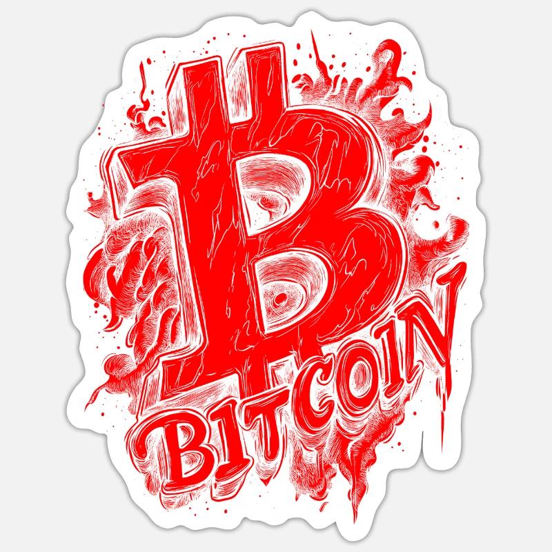 Bitcoin BTC Crypto Satoshi Sticker taille S (10 x 10 cm)