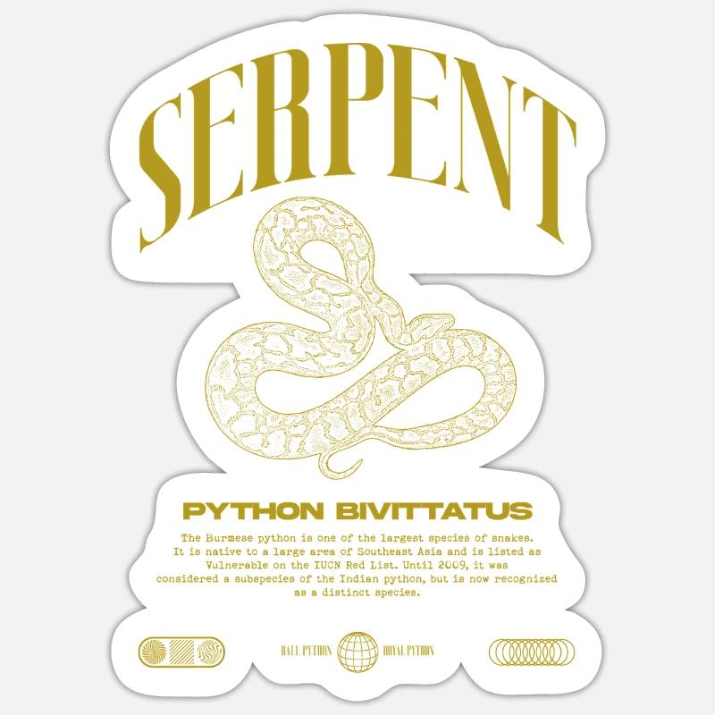 Python Birman Moderne Reptile Keeper Streetwear Sticker taille S (10 x 10 cm)