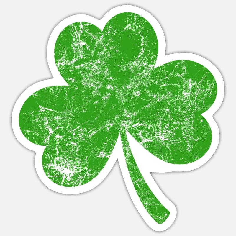 Trèfle - Saint-Patrick - Irlande Sticker taille S (10 x 10 cm)