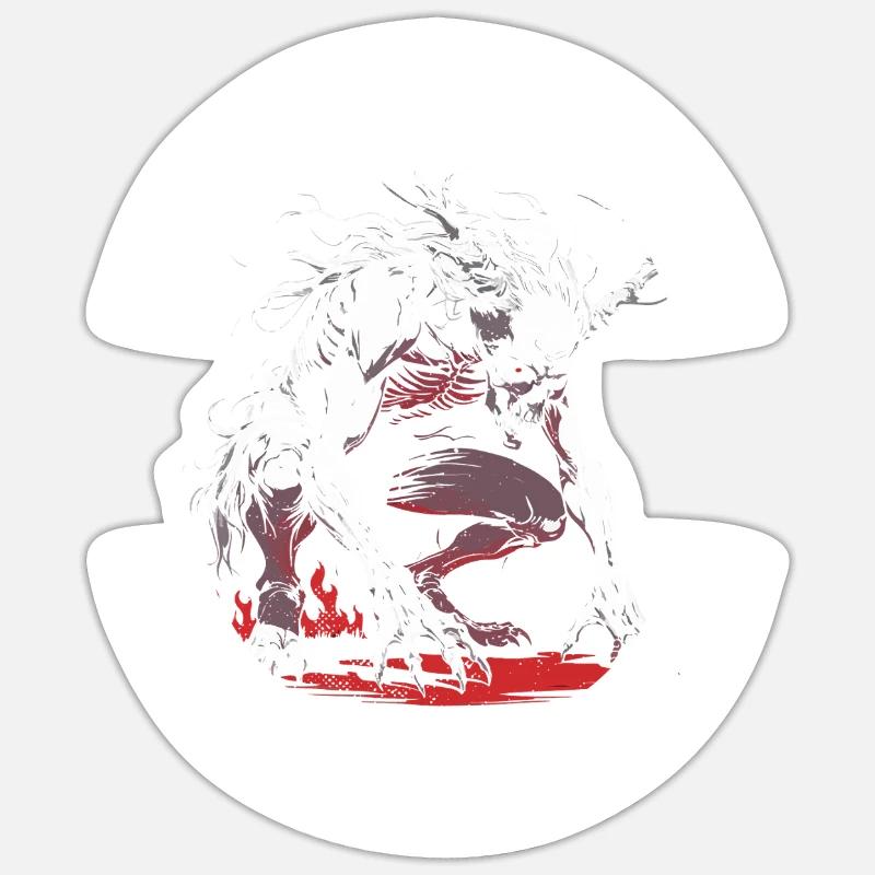 Wendigo Kryptide Cryptide Sticker taille S (10 x 10 cm)