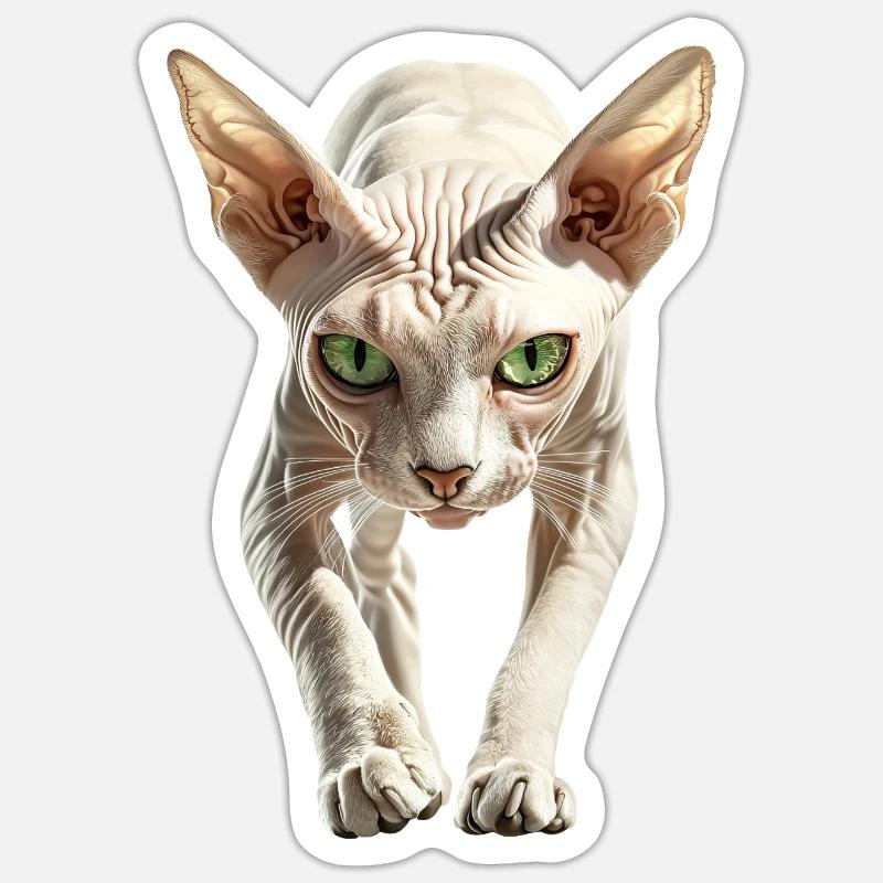 Sphinx - Sticker Größe S (10 x 10 cm) - Mattweiß