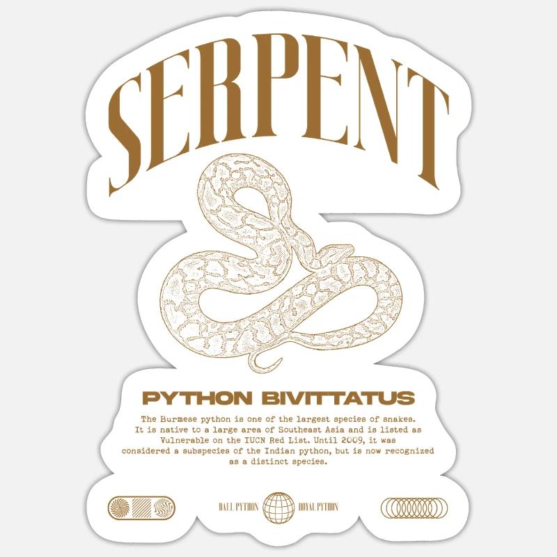 Python Birman Moderne Reptile Keeper Streetwear Sticker taille S (10 x 10 cm)