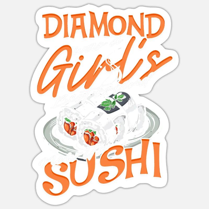 Freundin Sushi Ehefrau Valentinstag - Sticker Größe S (10 x 10 cm) - Mattweiß