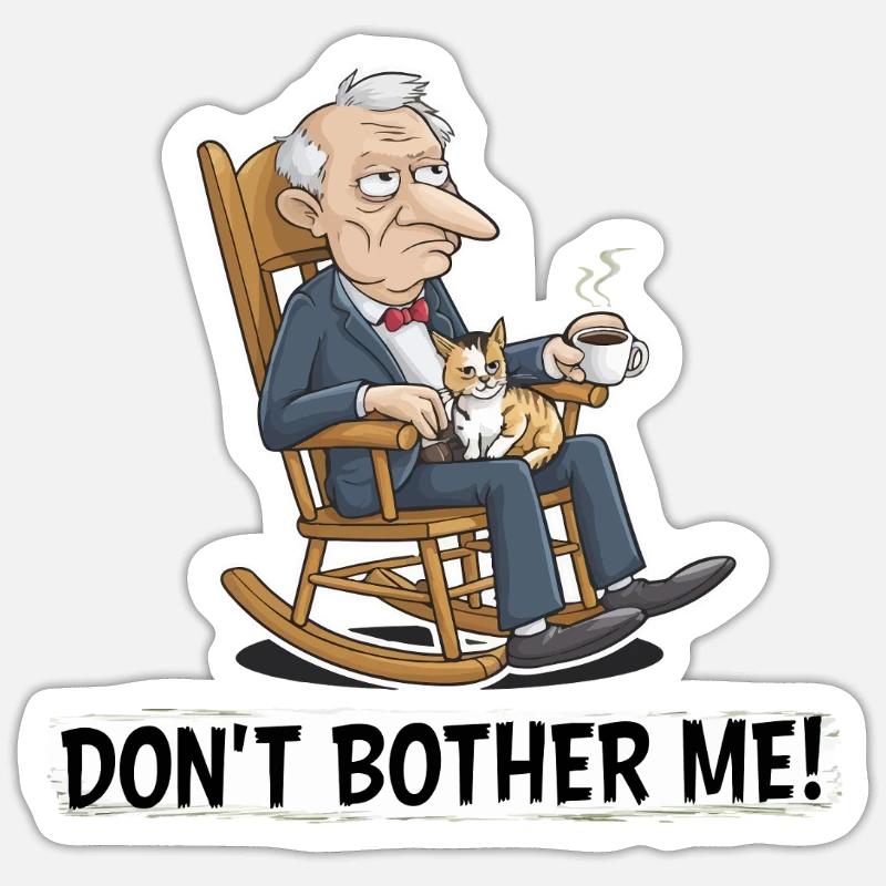 GRUMPY OLDMAN Sticker size S (10 x 10 cm)