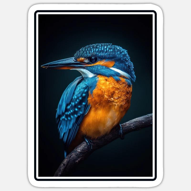 Eisvögel Eisvogel - Sticker Größe S (10 x 10 cm) - Mattweiß