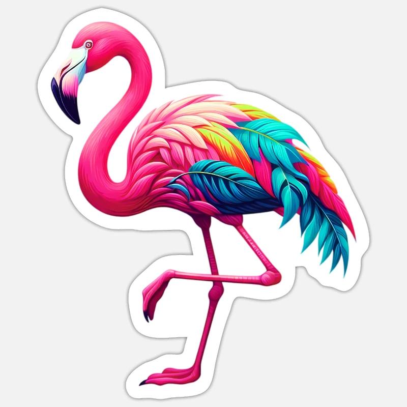 Flamingo Sticker size S (10 x 10 cm)