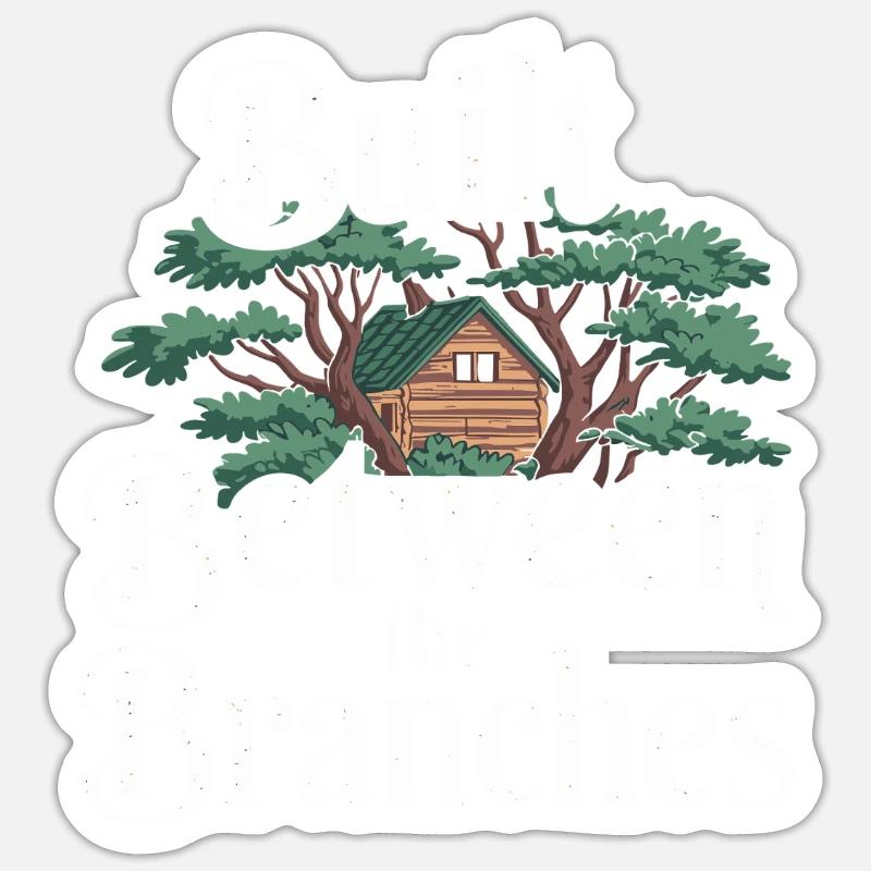 Treehouse builder DIY treehouse construction Sticker size S (10 x 10 cm)