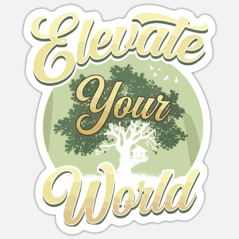 Constructeur de cabanes dans les arbres Construction de cabane dans les arbres Sticker taille S (10 x 10 cm)