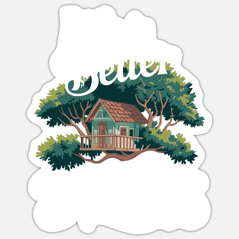 Treehouse builder DIY treehouse construction Sticker size S (10 x 10 cm)