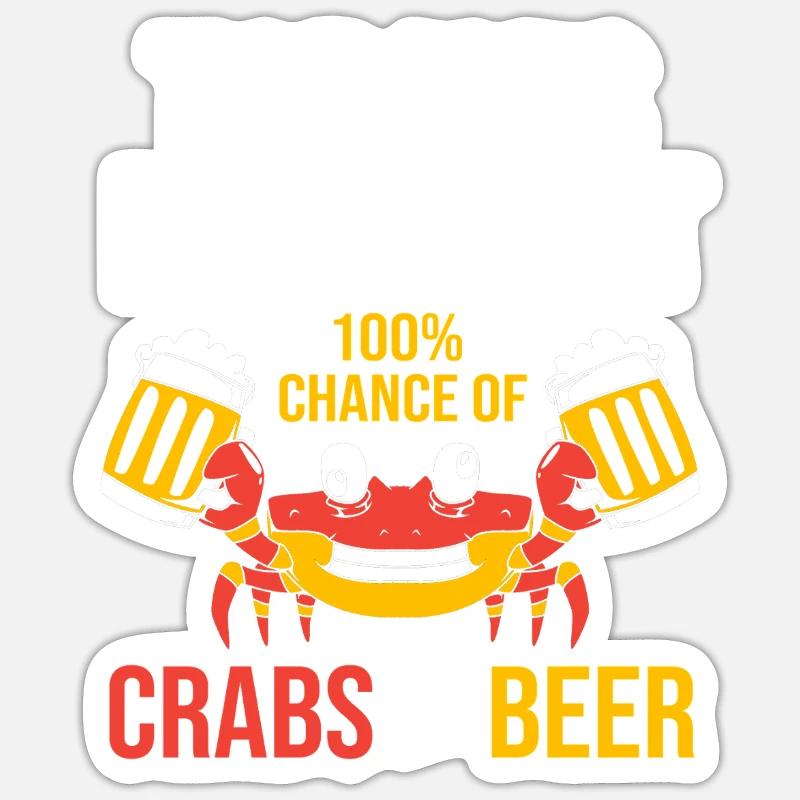 Krabbe - Sticker Größe S (10 x 10 cm) - Mattweiß