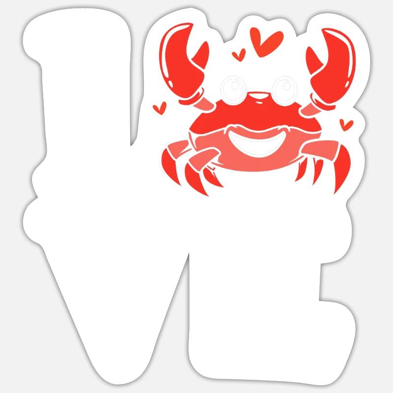 Krabbe Sticker Größe S (10 x 10 cm)