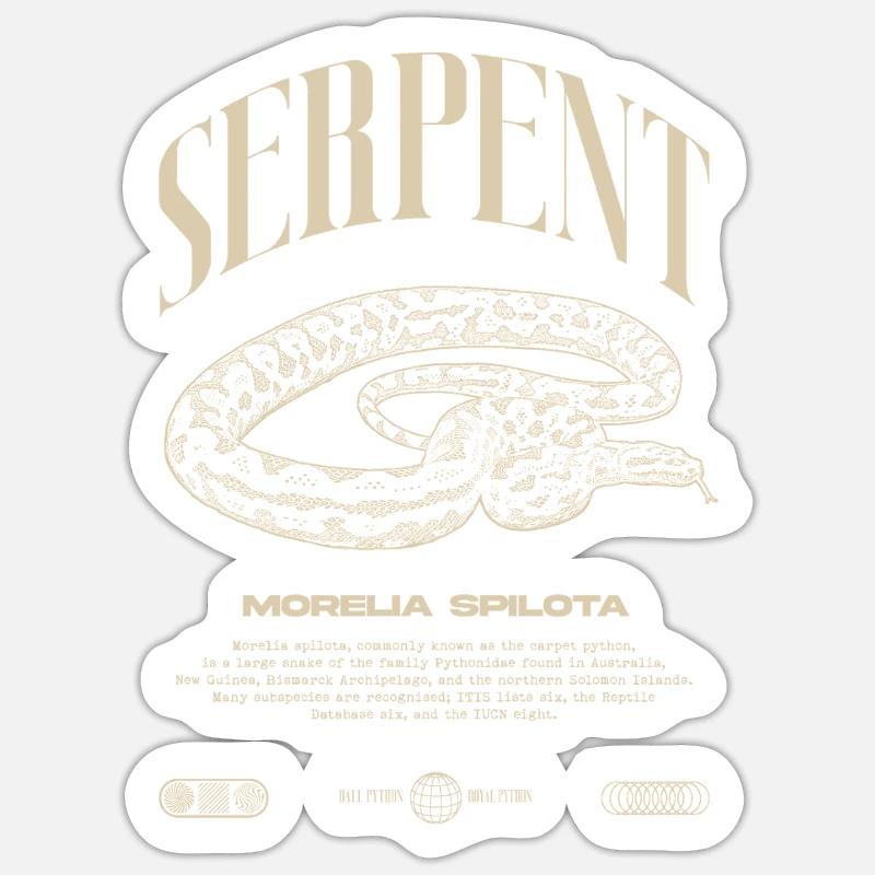 Carpet Python Modern Reptile Keeper Streetwear Sticker size S (10 x 10 cm)