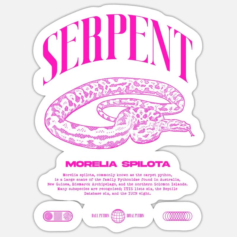 Carpet Python Modern Reptile Keeper Streetwear Sticker size S (10 x 10 cm)