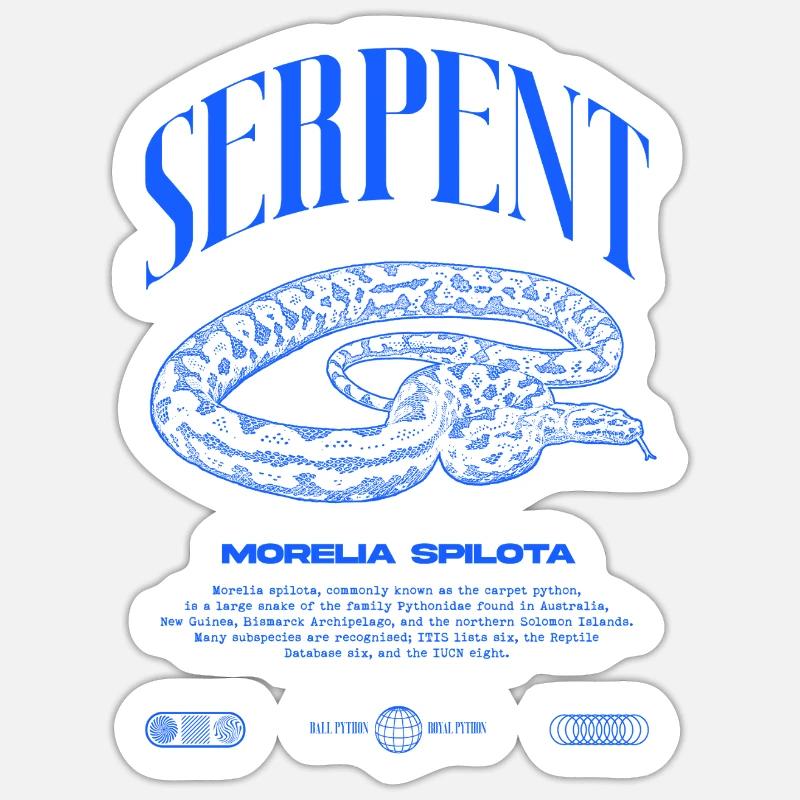 Carpet Python Modern Reptile Keeper Streetwear Sticker size S (10 x 10 cm)