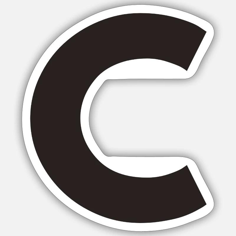 C - Sticker Größe S (10 x 10 cm) - Mattweiß