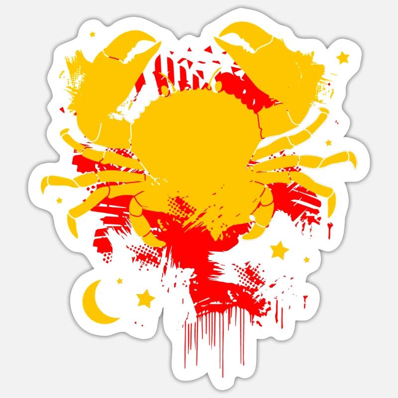 Crabe - Sticker taille S (10 x 10 cm) - blanc mat