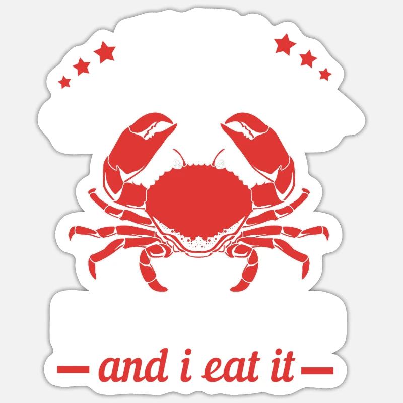 Krabbe - Sticker Größe S (10 x 10 cm) - Mattweiß