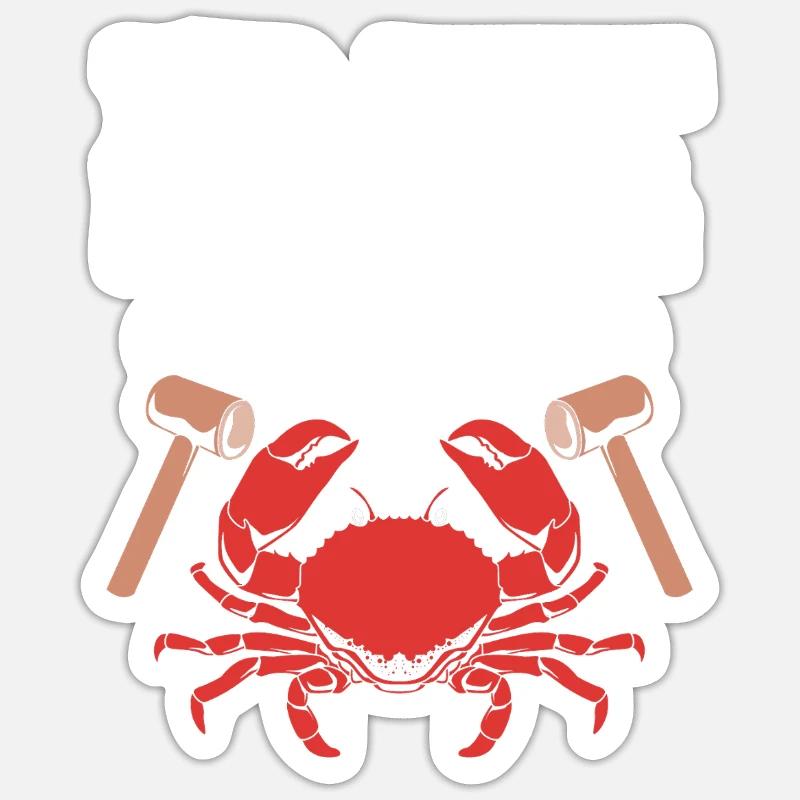 Crab - Sticker size S (10 x 10 cm) - white matte
