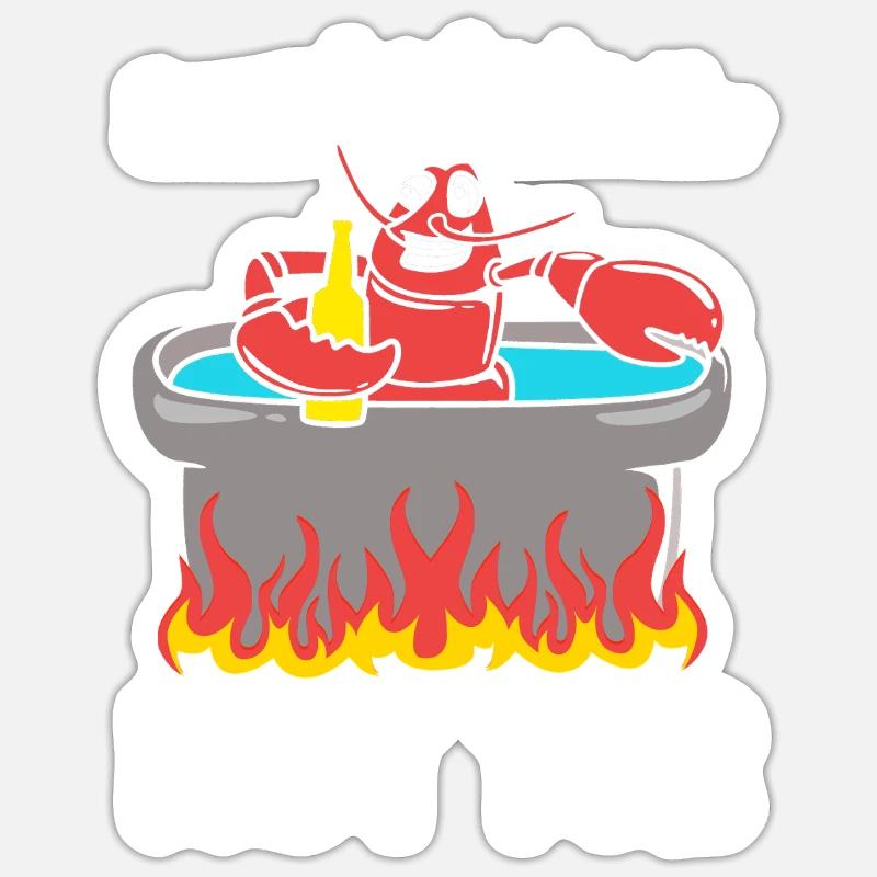 Crab - Sticker size S (10 x 10 cm) - white matte