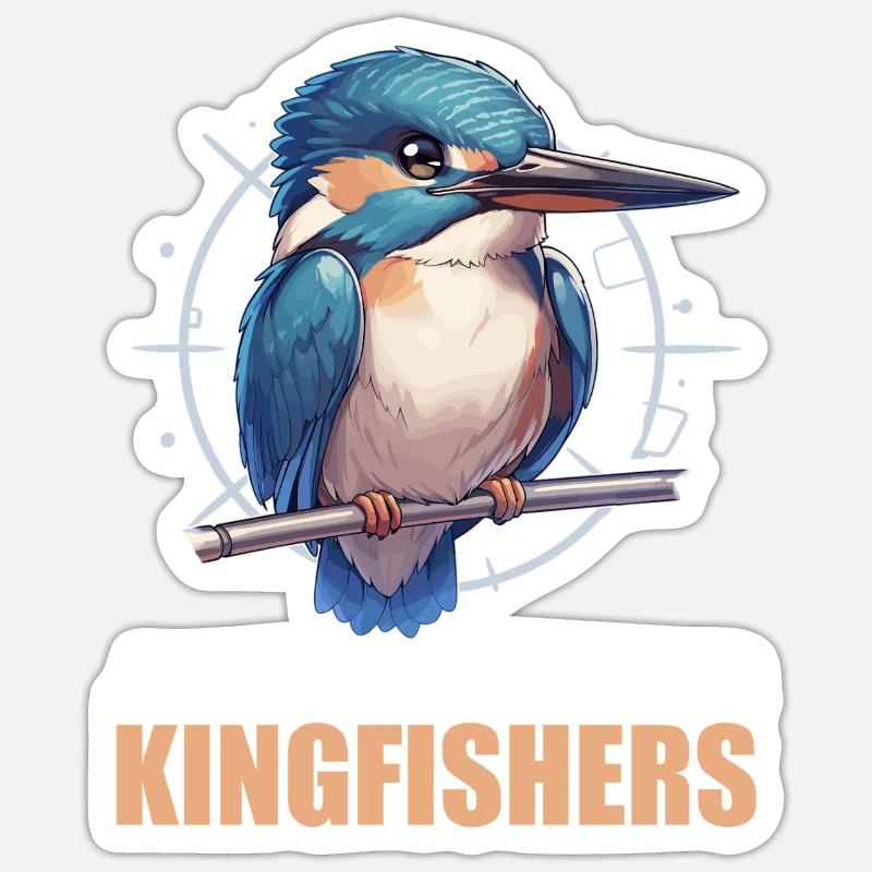 Eisvögel Eisvogel - Sticker Größe S (10 x 10 cm) - Mattweiß